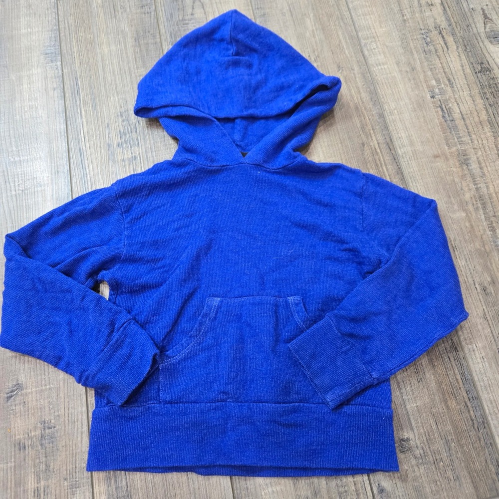 Monrow Kids Royal Blue Pullover Hoodie Sweatshirt Size 2 Soft Light